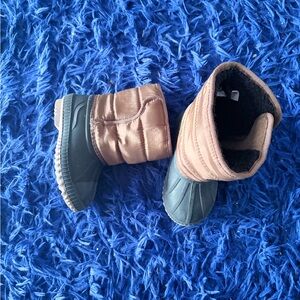 Cozy Brown and Black Kids Snow Boots